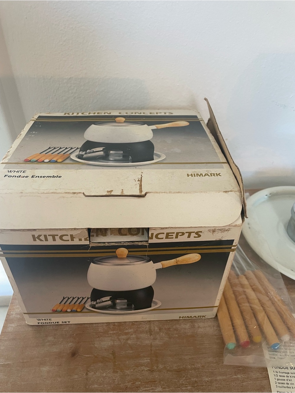 FONDUE Set White Enamel
